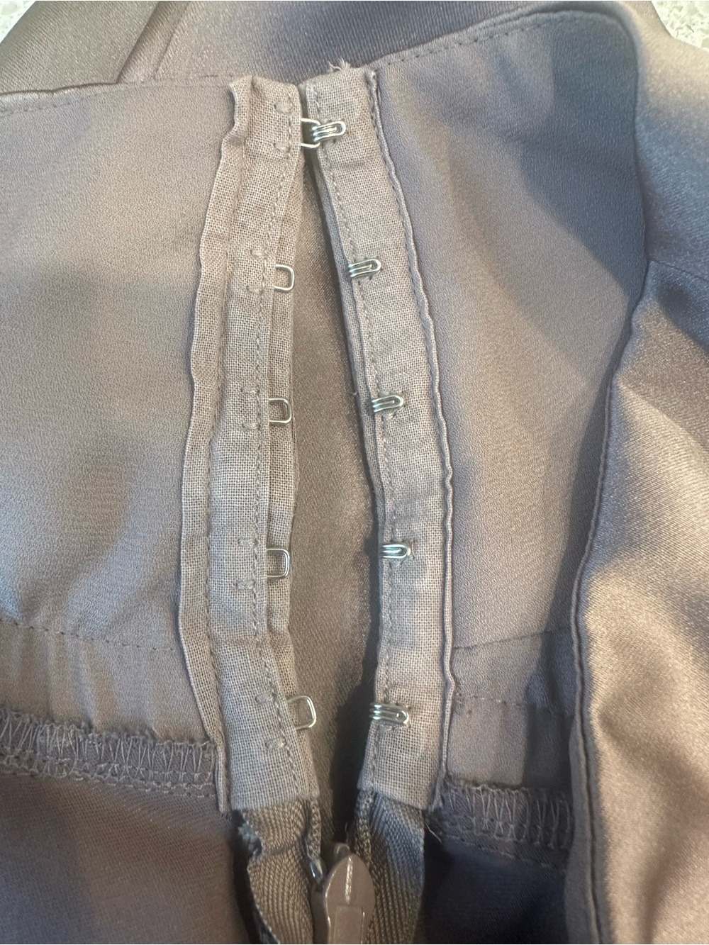 Zara NWT Purple Mauve Satin Lace Trim Mini Skirt (Medium) - Picture 5 of 6
